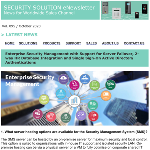 Enterprise Security Management with Support for Server Failover, 2-way HR Database Integration and Single Sign-On Active Directory Authentications
