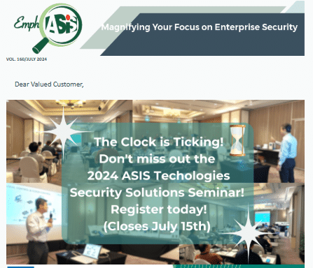 Don't Be Left Behind: Secure Your Spot at the 2024 ASIS Technologies Security Solutions Seminar in Bangkok