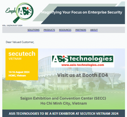 ASIS Technologies to Be a Key Exhibitor at Secutech Vietnam 2024