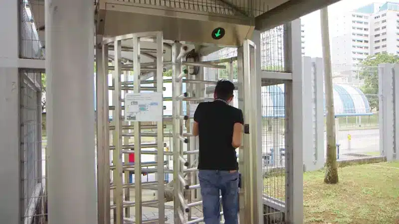Full heiight turnstiles at one of the wafer fab manufacturing in Singapore